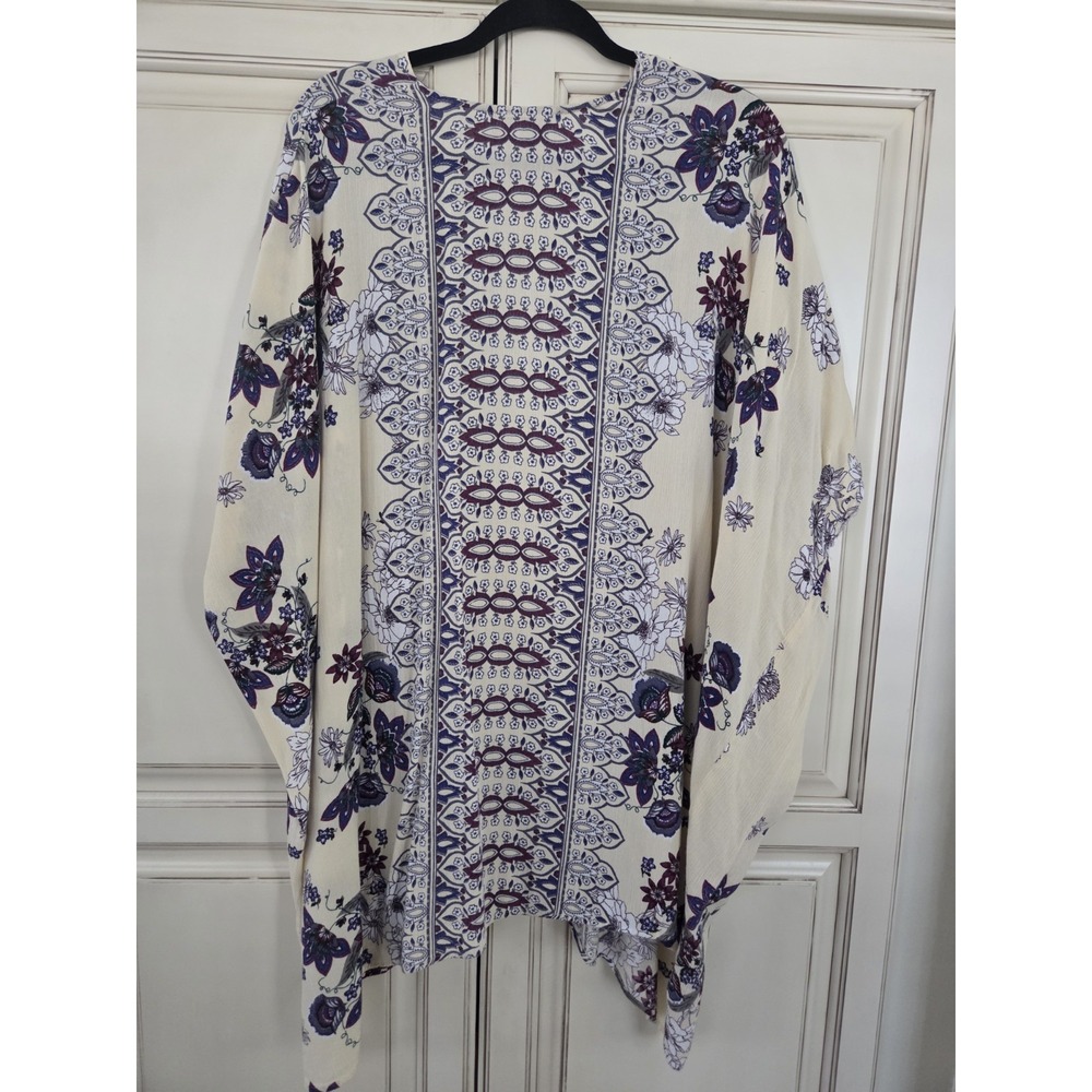 Gypsy Love Kimono Open Front Cardigan Womens‎ Small/medium Floral Fairy